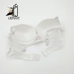 ست شورت و سوتین توری  اسفنجی فنردار  سفید گل دار (عروس) - تصویر 5