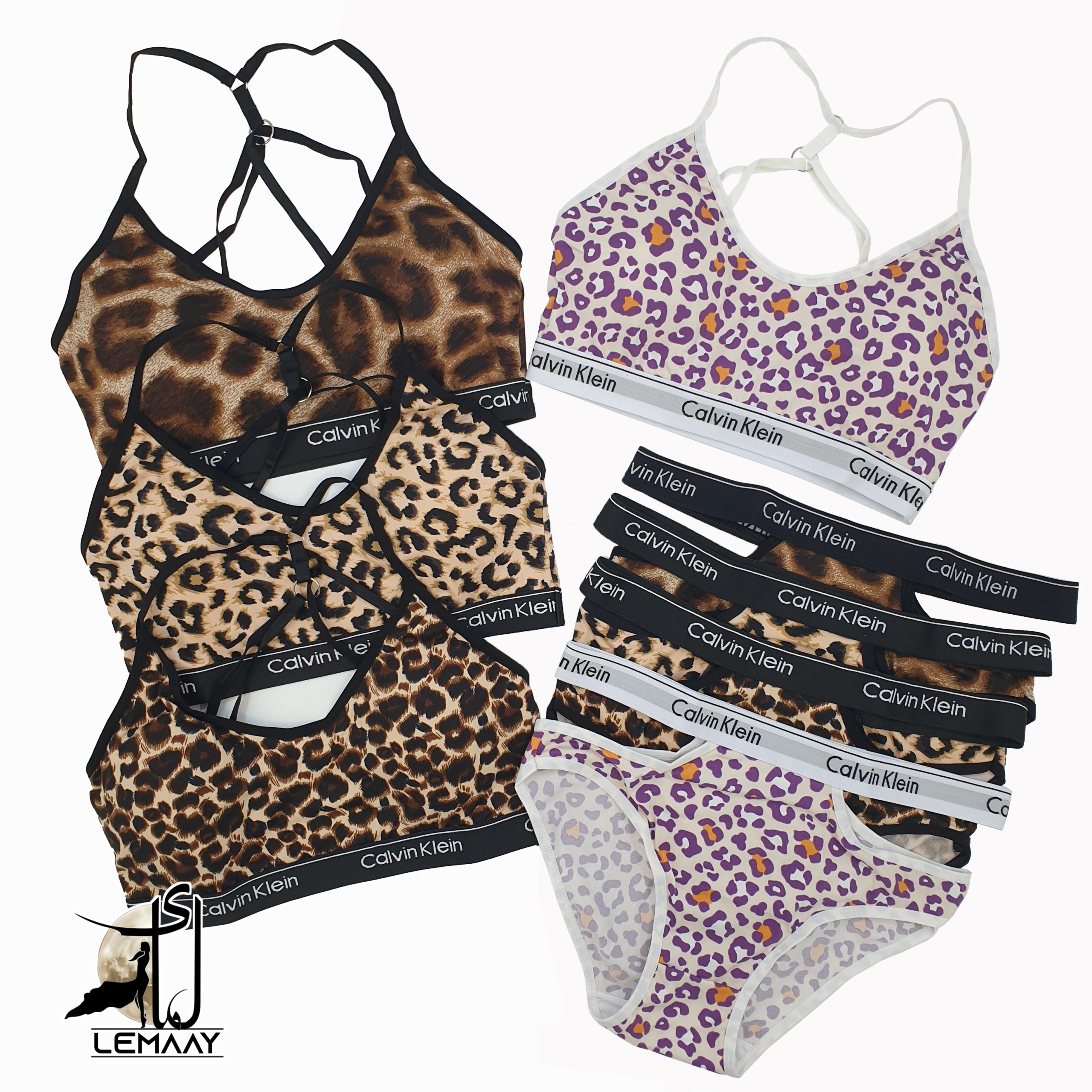 14329 (8) ست نیم تنه و شورت پلنگی Calvin Klein برند: marilyn کد:14329 - تصویر 1